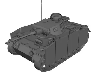 Panzer-3 Ausf.M 3D Model