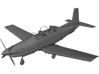 North American T-6 Texan II 3D Model