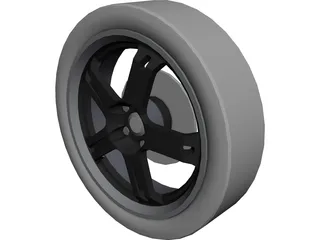 Wheel Enkei RZ5 3D Model