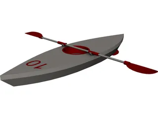 Kayak 3D Model 3D Preview