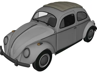 Volkswagen Beetle (1963) 3D Model