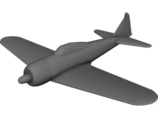 A6M Zero CAD 3D Model