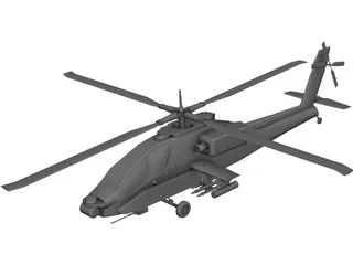 Boeing AH-64 Apache CAD 3D Model