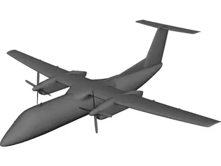 de Havilland Canada DHC-8 CAD 3D Model