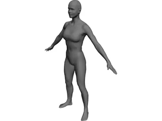 Woman European CAD 3D Model