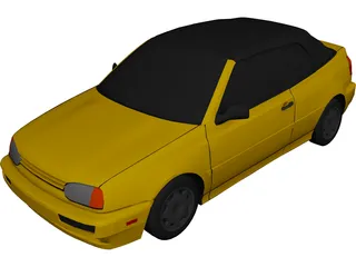 Volkswagen Golf III Cabriolet (1996) 3D Model