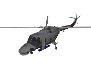 Westland Lynx 3D Model 3D Preview