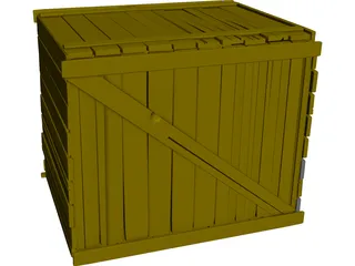 Wooden Crate 3D Model 3D Preview