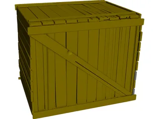 Wooden Crate 3D Model