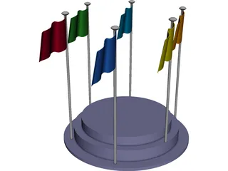 Flags 3D Model