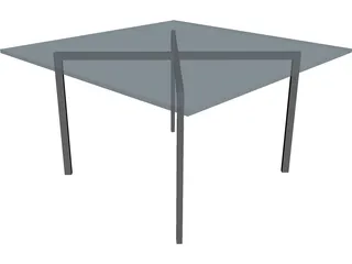 Mies van der Rohe-Barcelona Table 3D Model