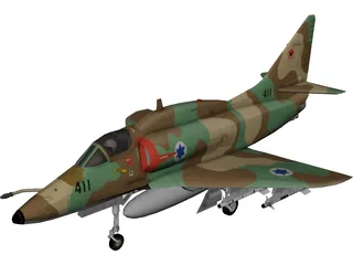 McDonnell Douglas A-4 Skyhawk (Ayit) 3D Model