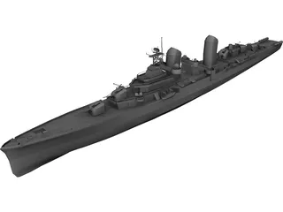 Battle Ship 3D Model