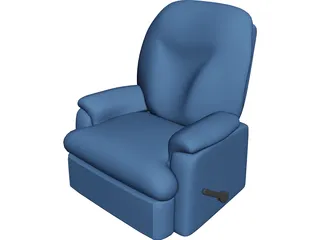 Leather Recliner 3D Model