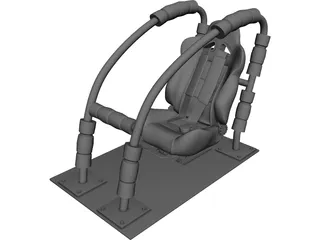 Racing Sim Seat 3D Model 3D Preview