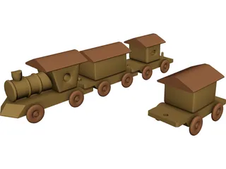 Toy Train 3D Model 3D Preview