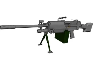 Squad Automatic Weapon 3D Model