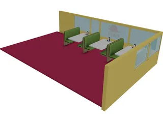 Diner Booths 3D Model 3D Preview