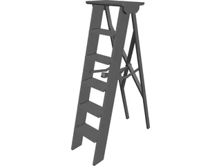 Folding Ladder 3D Model