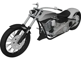 Custom Chopper 3D Model