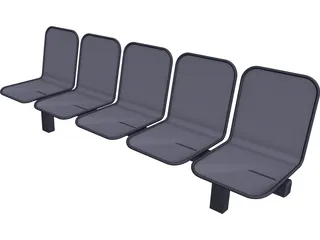 Airport Chairs 3D Model