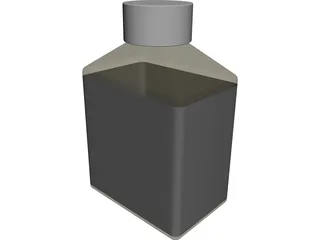 Glass Varnish Bottle 3D Model