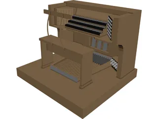 Church Organ 3D Model