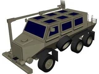 Buffalo Mine Clearing Armored Vehicle 3D Model