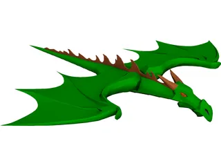 Little Green Dragon 3D Model