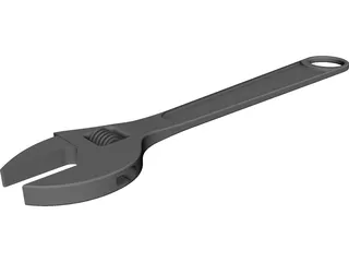 Steel Cast Wrench 3D Model