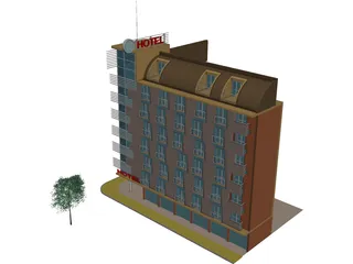 Small Passanger Hotel (Sofia, Bulgaria) 3D Model 3D Preview