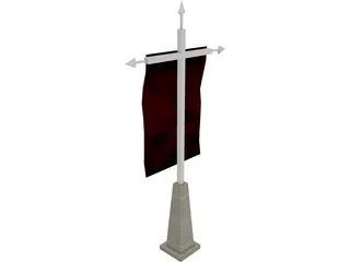 Flagpole 3D Model