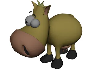 Cartoon Cow 3D Model