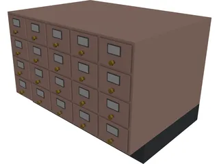 Card Catalogue 3D Model