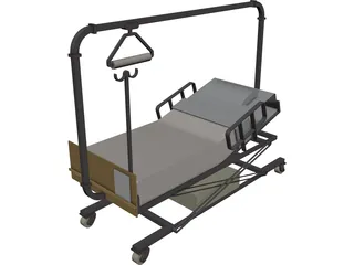 Hospital Bed 3D Model