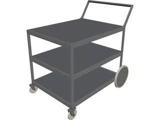 Library Cart 3D Model