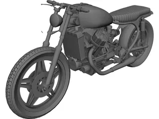Honda CX500 Custom Cafe Racer 3D Model 3D Preview