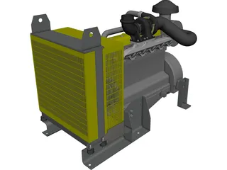 John Deere Engine CAD 3D Model