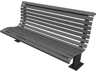 Park Bench 3D Model