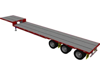 Dropdeck Trailer 3D Model