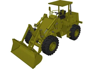 Wheel Loader CAD 3D Model