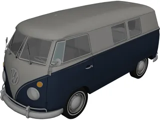 Volkswagen T1 (1967) 3D Model 3D Preview