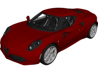 Alfa Romeo 4C Coupe (2014) 3D Model