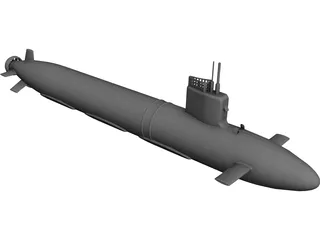 USS Minnesota Submarine 3D Model