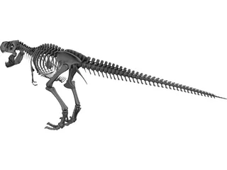 Tyrannosaurus Rex Skeleton 3D Model 3D Preview