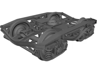 Train Bogie Y25 CAD 3D Model