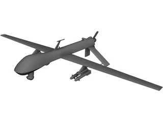 MQ-1B Predator Aircraft OAV CAD 3D Model