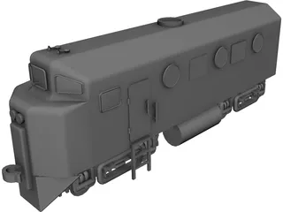 Diesel Locomotive 3D Model