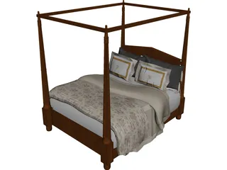 Poster Bed 3D Model