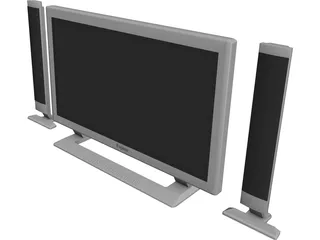 Fujitsu PlasmaVision TV 3D Model